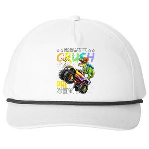 Im Ready To Crush Preschool Dinosaur First Day Of School Snapback Five-Panel Rope Hat