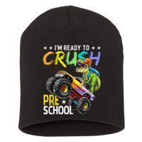 Im Ready To Crush Preschool Dinosaur First Day Of School Short Acrylic Beanie