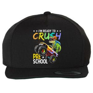 Im Ready To Crush Preschool Dinosaur First Day Of School Wool Snapback Cap