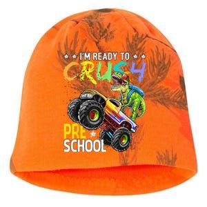 Im Ready To Crush Preschool Dinosaur First Day Of School Kati - Camo Knit Beanie