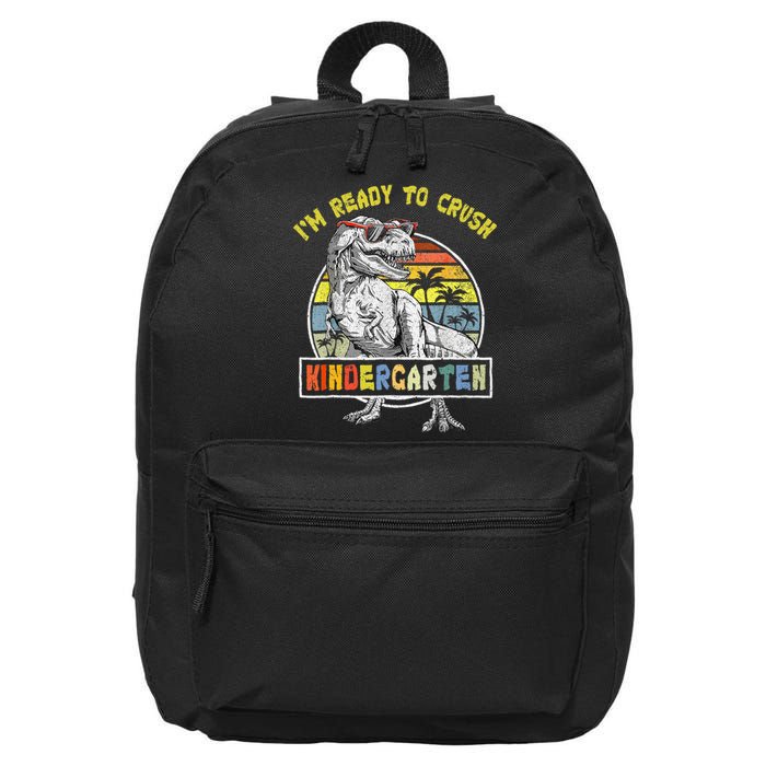 I'm Ready To Crush Kindergarten Dinosaur Back To School 16 in Basic Backpack