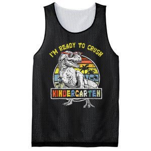 I'm Ready To Crush Kindergarten Dinosaur Back To School Mesh Reversible Basketball Jersey Tank