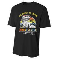 I'm Ready To Crush Kindergarten Dinosaur Back To School Performance Sprint T-Shirt