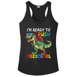 IM Ready To Crush Preschool Dinosaur 1st Day Of School Boy Ladies PosiCharge Competitor Racerback Tank