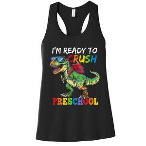 IM Ready To Crush Preschool Dinosaur 1st Day Of School Boy Women's Racerback Tank