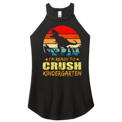 Im Ready To Crush Kindergarten TRex Dinosaur Back To School Women’s Perfect Tri Rocker Tank