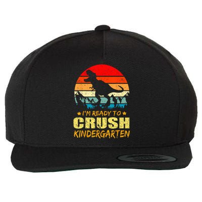 Im Ready To Crush Kindergarten TRex Dinosaur Back To School Wool Snapback Cap