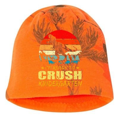 Im Ready To Crush Kindergarten TRex Dinosaur Back To School Kati - Camo Knit Beanie