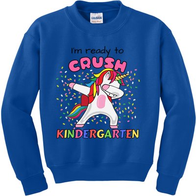 I’M Ready To Crush Kindergarten Cute Dabbing Unicorn Meaningful Gift Kids Sweatshirt