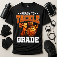 Im Ready To Tackle 7th Grade Basketball Back To School Cooling Performance Crew T-Shirt