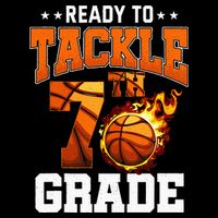 Im Ready To Tackle 7th Grade Basketball Back To School Cooling Performance Crew T-Shirt