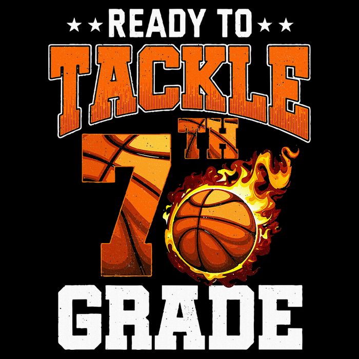 Im Ready To Tackle 7th Grade Basketball Back To School Cooling Performance Crew T-Shirt