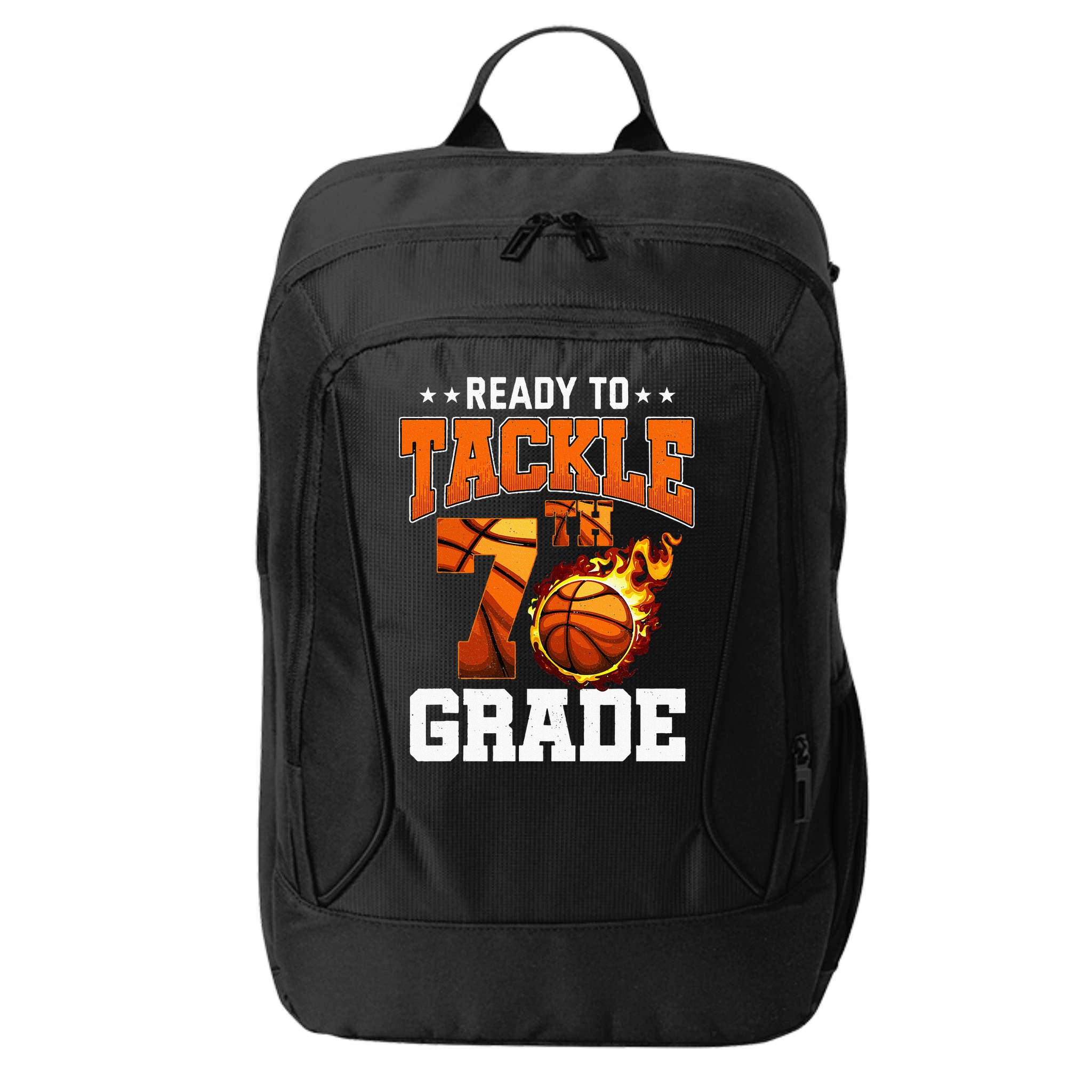 Im Ready To Tackle 7th Grade Basketball Back To School City Backpack