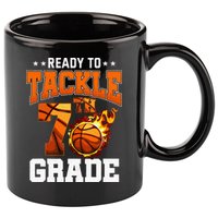 Im Ready To Tackle 7th Grade Basketball Back To School 11oz C Handle Ceramic Mug