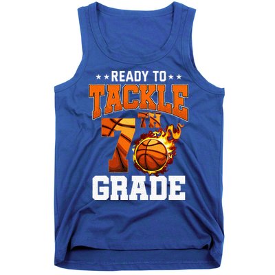 Im Ready To Tackle 7th Grade Basketball Back To School Tank Top