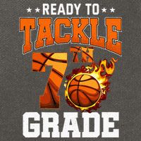 Im Ready To Tackle 7th Grade Basketball Back To School Cotton Canvas Backpack