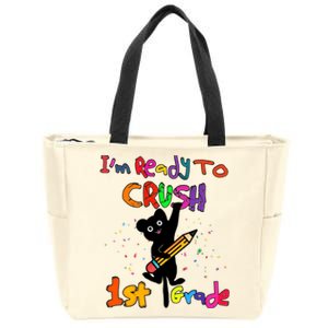 Im Ready To Crush 1St Grade First Grade Cat Cute Gift Zip Tote Bag