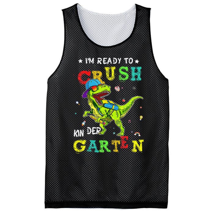 IM Ready To Crush Kindergarten Dinosaur 1st Day Of School Gift Mesh Reversible Basketball Jersey Tank