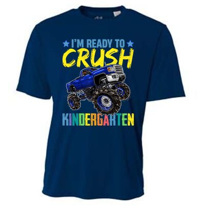 I'm Ready To Crush Kindergarten Monster Truck Back To School Cooling Performance Crew T-Shirt