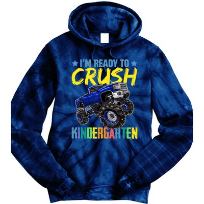 I'm Ready To Crush Kindergarten Monster Truck Back To School Tie Dye Hoodie