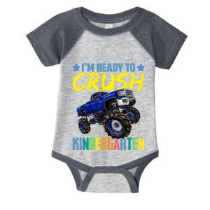 I'm Ready To Crush Kindergarten Monster Truck Back To School Infant Baby Jersey Bodysuit