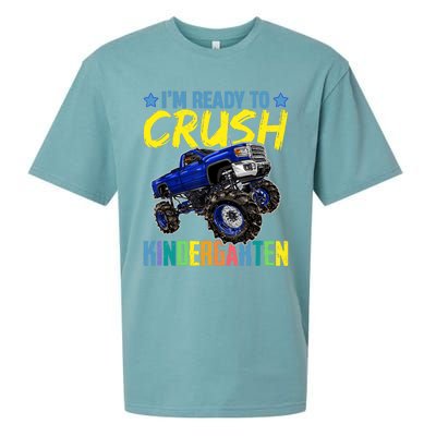 I'm Ready To Crush Kindergarten Monster Truck Back To School Sueded Cloud Jersey T-Shirt