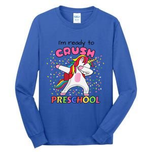 I’M Ready To Crush Preschool Cute Dabbing Unicorn Gift Tall Long Sleeve T-Shirt