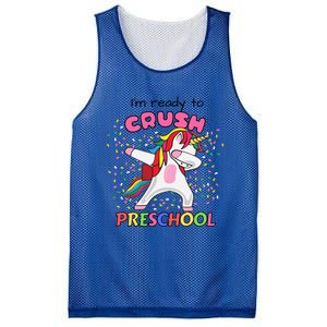 I’M Ready To Crush Preschool Cute Dabbing Unicorn Gift Mesh Reversible Basketball Jersey Tank