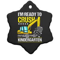 Im Ready To Crush Kindergarten Construction Vehicle Ceramic Star Ornament