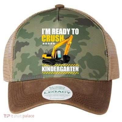 I'm Ready To Crush Kindergarten Bulldozer Back To School Legacy Tie Dye Trucker Hat