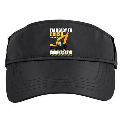I'm Ready To Crush Kindergarten Bulldozer Back To School Adult Drive Performance Visor