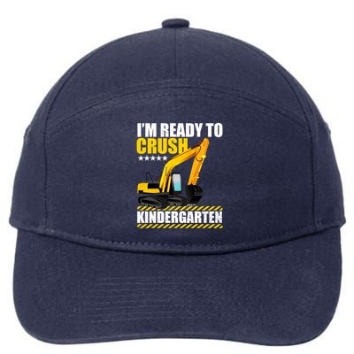 I'm Ready To Crush Kindergarten Bulldozer Back To School 7-Panel Snapback Hat