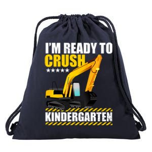 I'm Ready To Crush Kindergarten Bulldozer Back To School Drawstring Bag