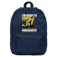 I'm Ready To Crush Kindergarten Bulldozer Back To School 16 in Basic Backpack