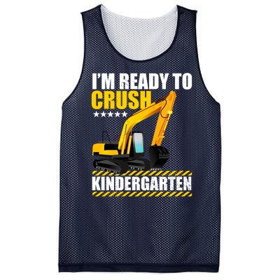 I'm Ready To Crush Kindergarten Bulldozer Back To School Mesh Reversible Basketball Jersey Tank