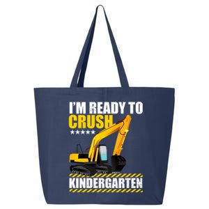 I'm Ready To Crush Kindergarten Bulldozer Back To School 25L Jumbo Tote