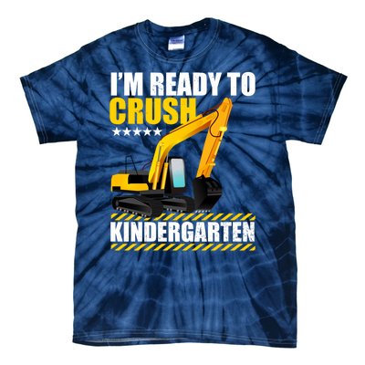 I'm Ready To Crush Kindergarten Bulldozer Back To School Tie-Dye T-Shirt