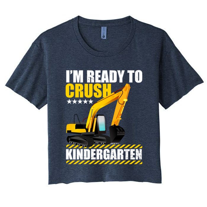 I'm Ready To Crush Kindergarten Bulldozer Back To School Crop Top