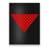 Inverted Red Triangle With Patterns  Poster