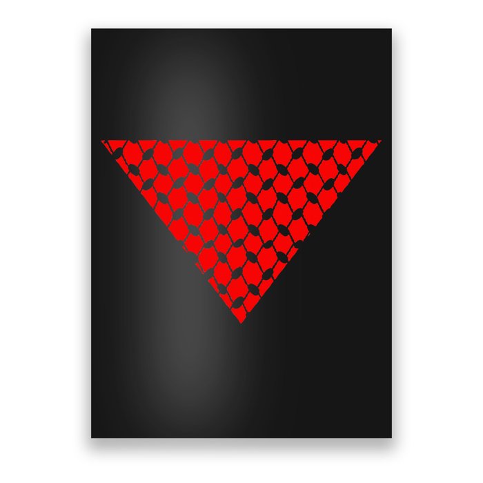 Inverted Red Triangle With Patterns  Poster