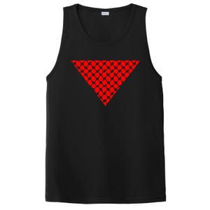 Inverted Red Triangle With Patterns  PosiCharge Competitor Tank