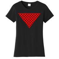 Inverted Red Triangle With Patterns  Women's T-Shirt