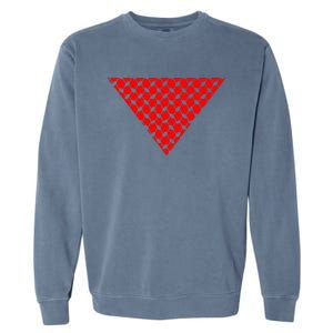 Inverted Red Triangle With Patterns  Garment-Dyed Sweatshirt