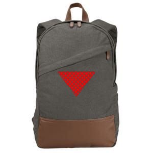 Inverted Red Triangle With Patterns  Cotton Canvas Backpack