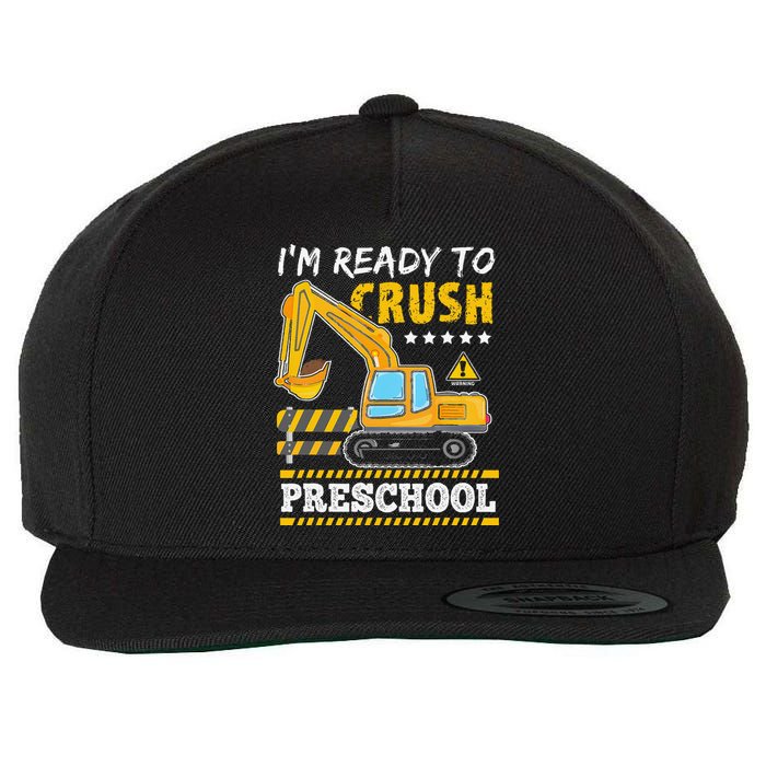 IM Ready To Crush Preschool Construction Vehicle Wool Snapback Cap