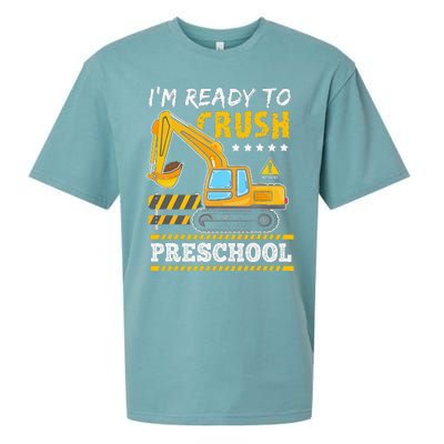 IM Ready To Crush Preschool Construction Vehicle Sueded Cloud Jersey T-Shirt