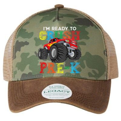 IM Ready To Crush Prek Monster Truck Back To School Legacy Tie Dye Trucker Hat