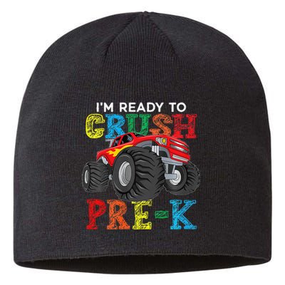 IM Ready To Crush Prek Monster Truck Back To School Sustainable Beanie