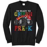 IM Ready To Crush Prek Monster Truck Back To School Tall Sweatshirt