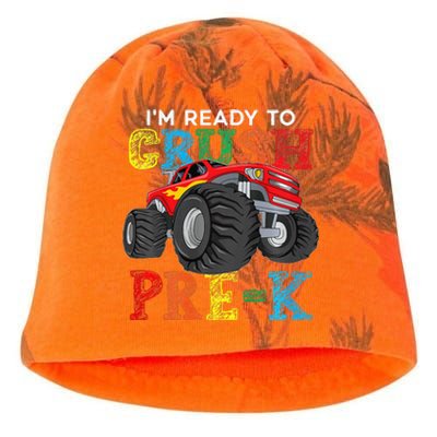 IM Ready To Crush Prek Monster Truck Back To School Kati - Camo Knit Beanie